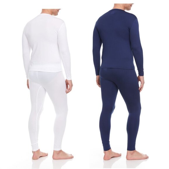 Men Thermals Microfiber Fleece Long Johns Warm Winter Baselayer Set 2-Pack NWT - Picture 2 of 2